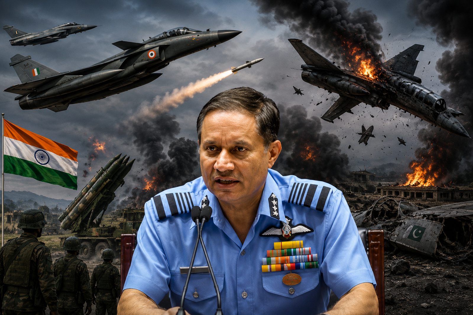 Operation Sindoor: India Downs 13 Pakistani Aircraft, Strikes 11 Airfields, Says Air Marshal Bharti